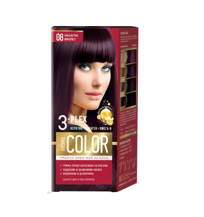 Aroma Color Vopsea Par 08 Mahogany Violet
